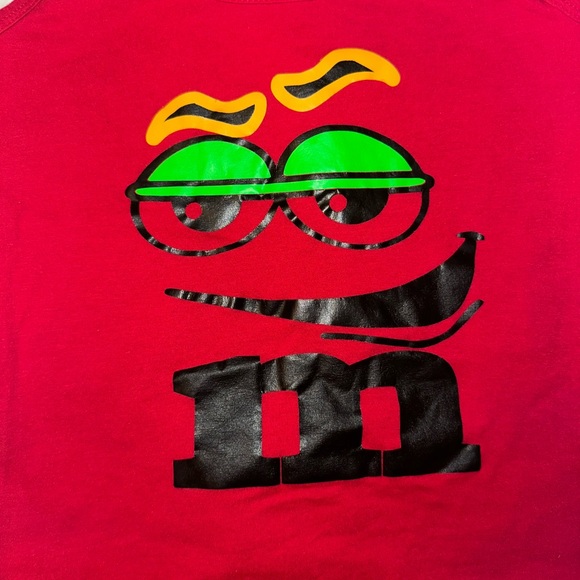 M&M Motif Red Tank Top with Graphic Design - Picture 4 of 8